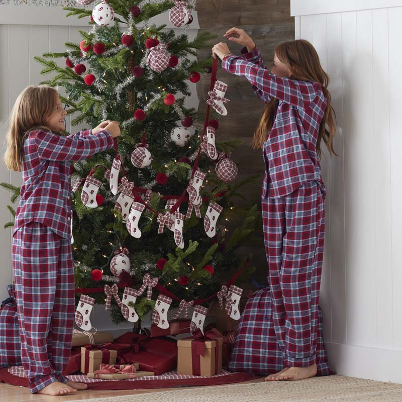 Flower Holiday Bunting - Red
