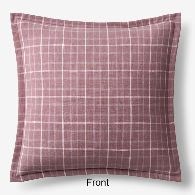 Yarn-Dyed Plaid Reversible Sham - Brick, Euro