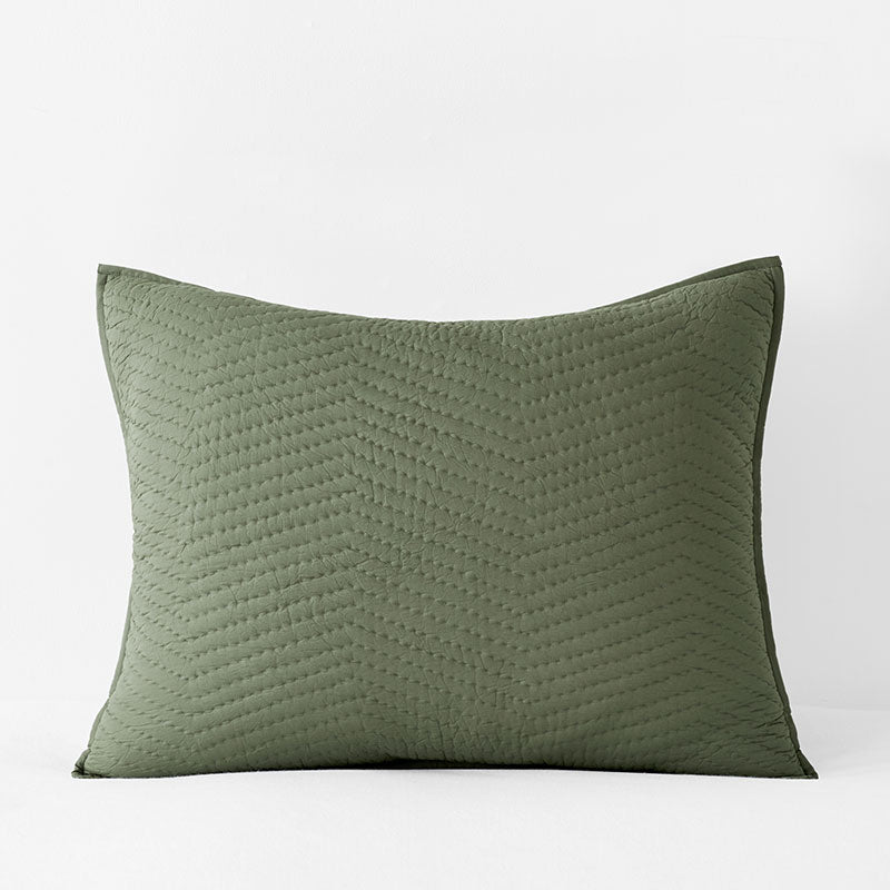 Voile Sham - Dark Olive, Standard