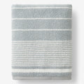 Plush Spa Stripe Bath Sheet - Light Seaspray