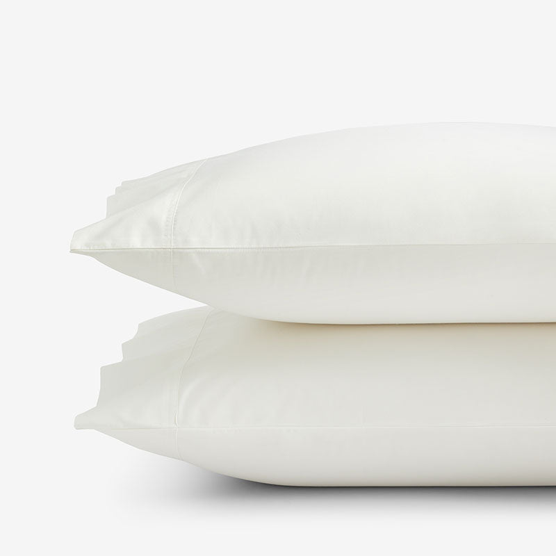 Premium Cool Supima® Cotton Percale Pillowcase Set - Cream, Standard