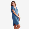 Pima Cotton Nightgown - Blue Denim, XXL