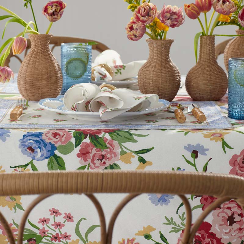 Garden Floral Cotton Tablecloth - Natures Bouquet, 70 in. x 90 in.