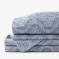 Floral Tapestry Premium Smooth Sateen Bed Sheet Set - Blue, Full