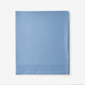 Classic Cool Cotton Percale Flat Bed Sheet - Porcelain Blue, Oversized Queen