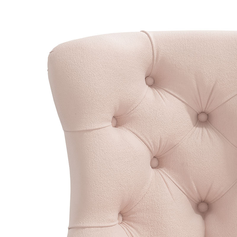 Velvet Ruffle Chair - Blush