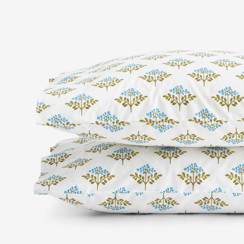 Idril Classic Cool Cotton Percale Pillowcase Set - Flower, Standard