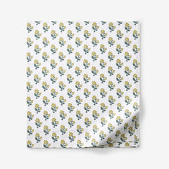 Suhana  Garment Washed Cotton Percale Flat Bed Sheet - Yellow, King/Cal. King