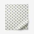 Suhana  Garment Washed Cotton Percale Flat Bed Sheet - Yellow, King/Cal. King
