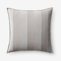 Velvet Linen Stripe Decorative Square Pillow Cover - Gray, 20 in. x 20 in.