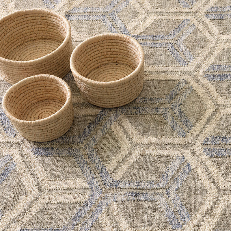 Tala Handwoven Jute Rug - Blue, 5' x 8'