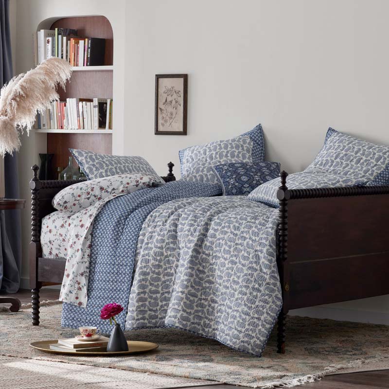 Jiya Reversible Quilted Sham - Blue, Standard