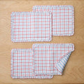 Flowers & Plaid Yarn-Dyed Reversible Placemats, Set of 4  - Graph Plaid Red