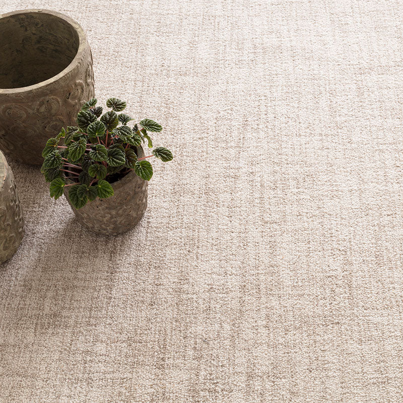 Crosshatch Hand Hooked Wool Rug -  Ivory, 6' x 9'
