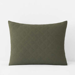 Waffle Quilted Sham - Olive, King