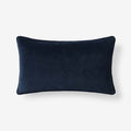 Velvet Decorative Lumbar Pillow Cover - Indigo, 12 in. x 21 in.