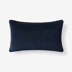 Velvet Decorative Lumbar Pillow Cover - Indigo, 12 in. x 21 in.