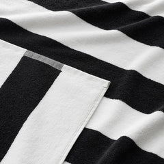 Classic Cabana Stripe Beach Towel - Black