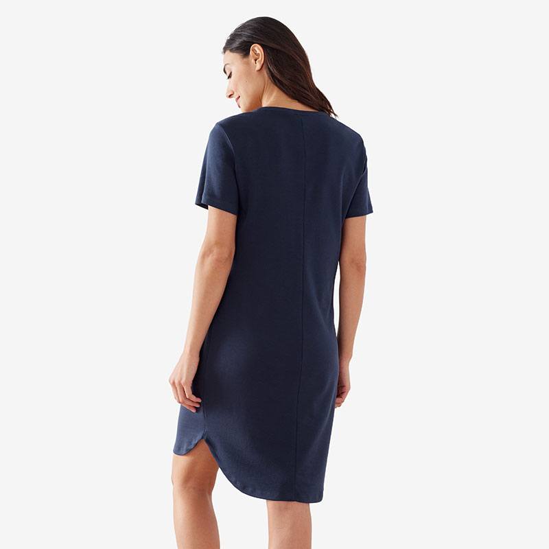 Pima Cotton Nightgown - Navy, L