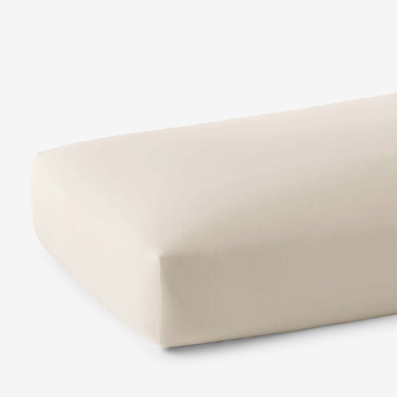 Premium Cool Supima® Cotton Percale Fitted Bed Sheet - Oatmeal, Twin