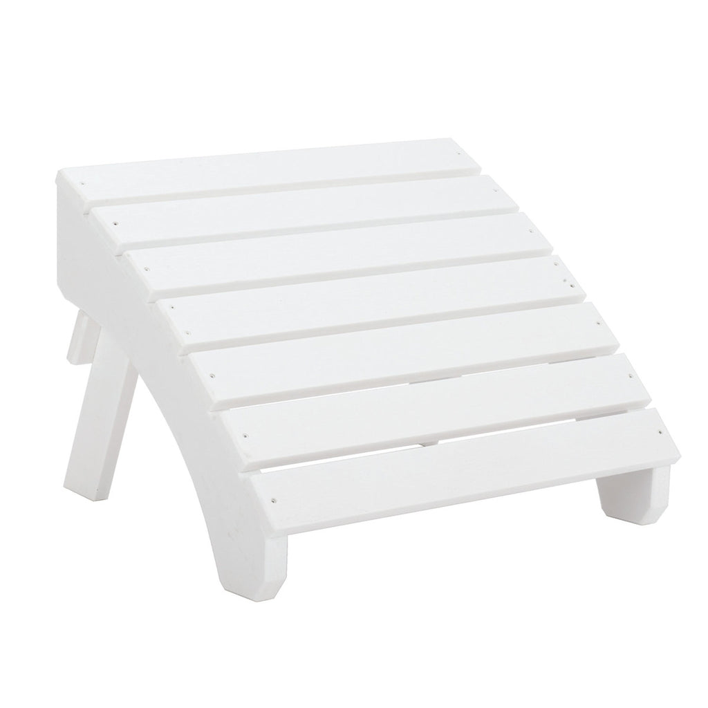Adirondack Folding Ottoman - White