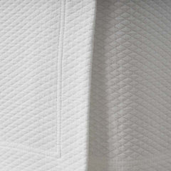 Matelassé 18 in. Bed Skirt - Diamond Weave White, Twin