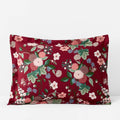 Dahlia Classic Cool Cotton Percale Sham - Dark Red, Standard