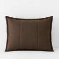 Quilted Sham - Dark Brown, Standard