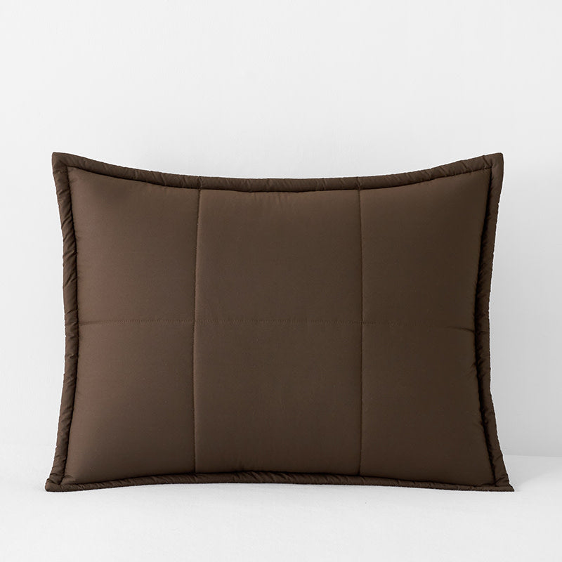 Quilted Sham - Dark Brown, Standard