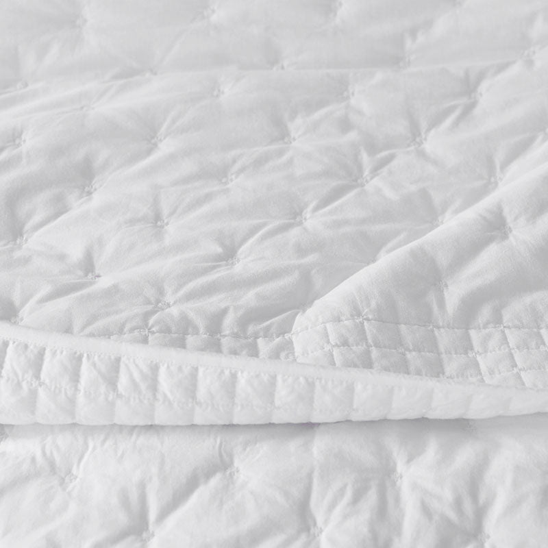 Pintuck Quilted Sham - White, Standard