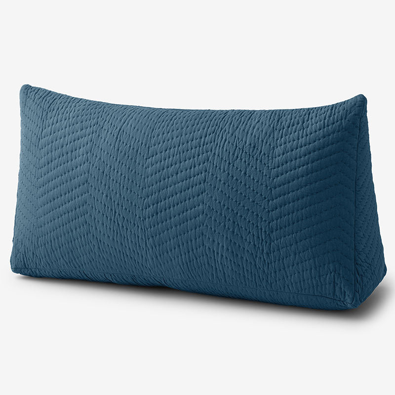 Voile Reading Wedge Pillow Cover - Pacific, Large