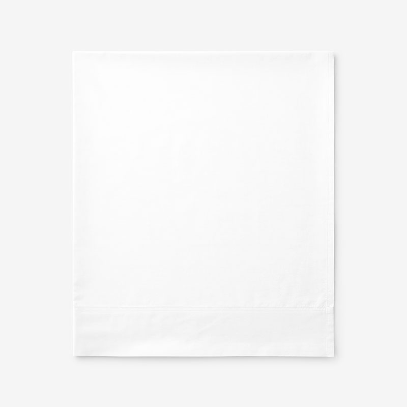 Premium Cool Supima® Cotton Percale Flat Bed Sheet - White, Full