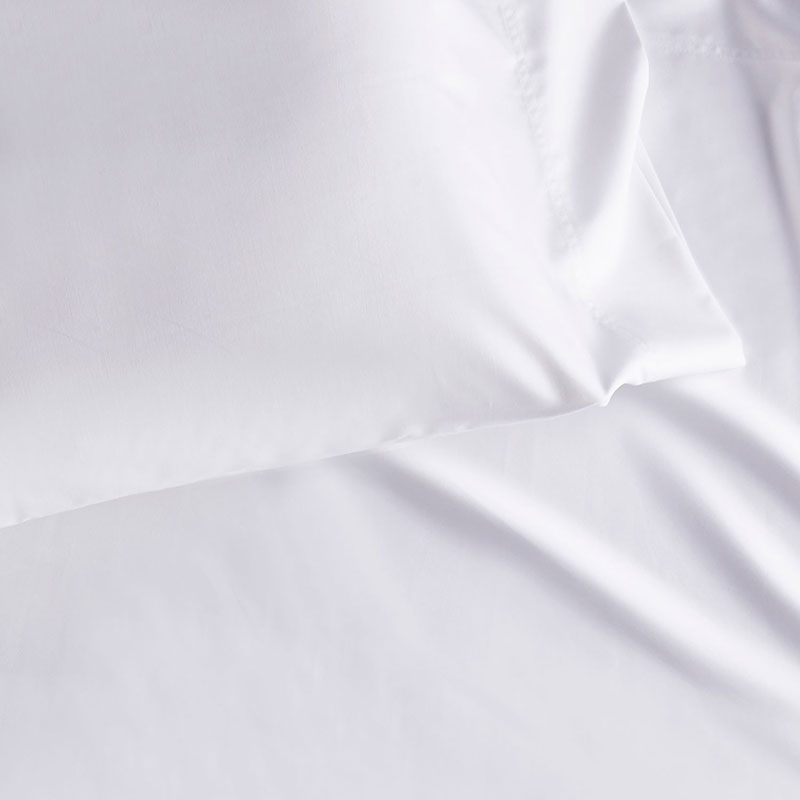 Premium Smooth Supima® Cotton Wrinkle-Free Sateen Flat Bed Sheet - Ivory, Full