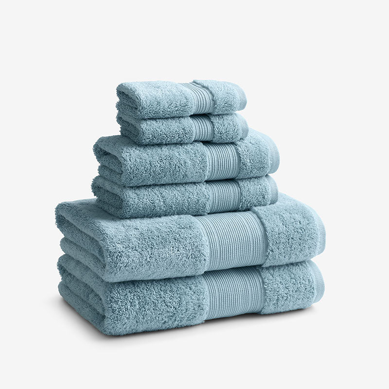 Regal Egyptian Cotton 6-Piece Bath Set - Blue Sky