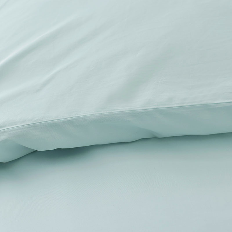 Solid Border Classic Cool Cotton Percale Sham - Pale Blue, King