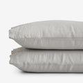 Premium Breathable Washed Linen Solid Pillowcase Set - Light Gray, Standard