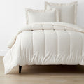 Classic Smooth Sateen Solid Comforter - Ivory, Full