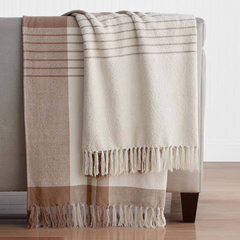 Textured Boucle Throw - Clay