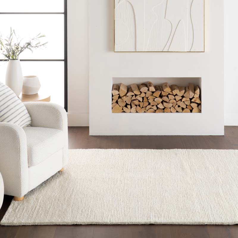 Ramsey Hank Knotted Wool Rug - Ivory, 8' x 10'