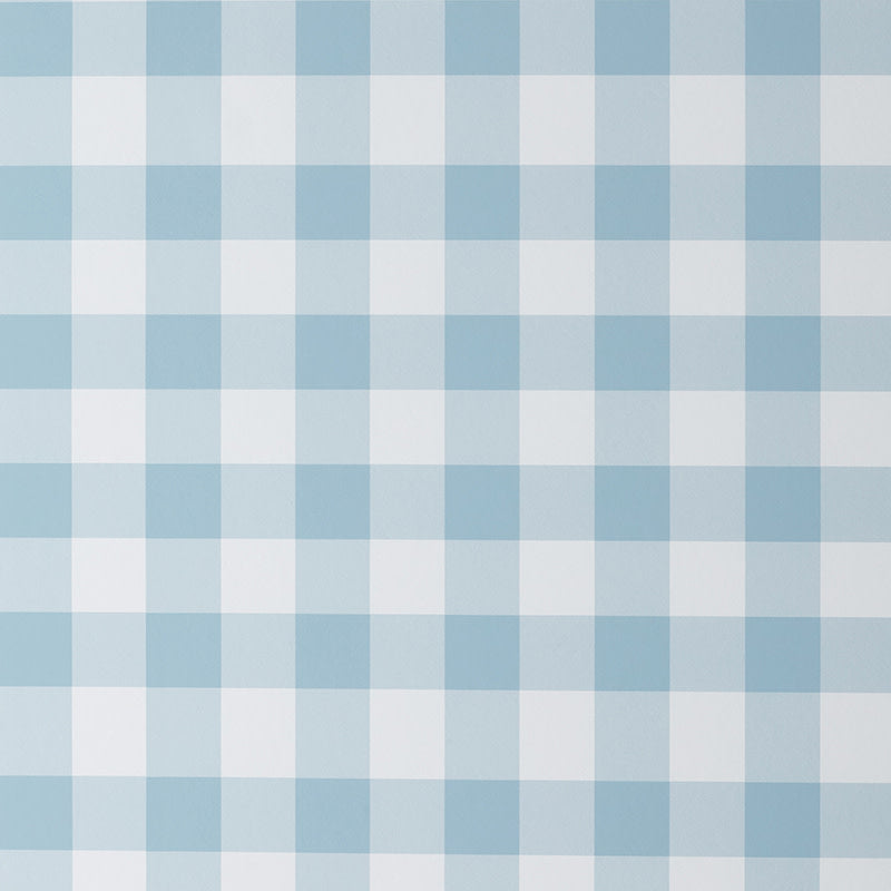 Ditsy Gingham Removable Wallpaper - Blue, Panel