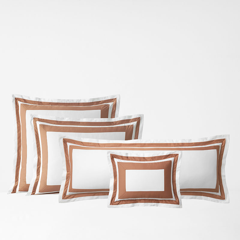 Double Border Classic Smooth Wrinkle-Free Sateen Sham - Caramel, King