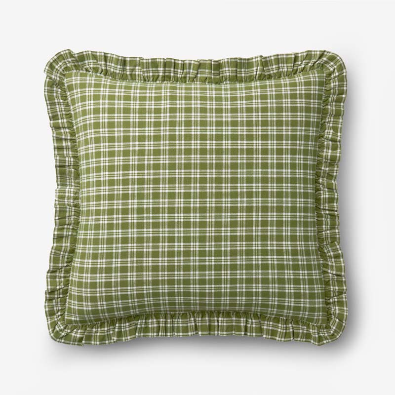 Classic Plaids Yarn-Dyed Cotton Decorative Square Pillow Cover - Henri Plaid