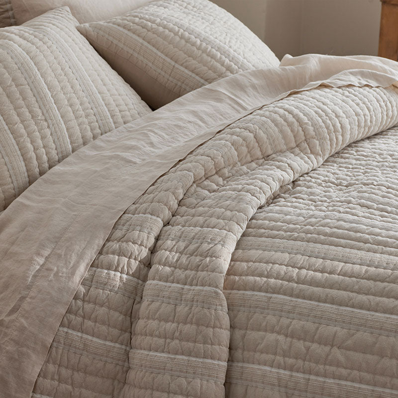 Stripe Quilted Sham - Pinstripe, King