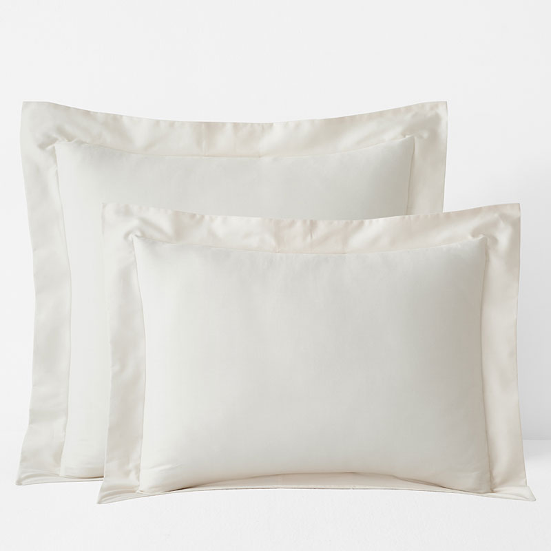 Classic Smooth Sateen Solid Sham - Ivory, Euro