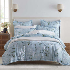 Wispy Meadow Premium Smooth Wrinkle-Free Sateen Duvet Cover - Blue Multi, King/Cal. King