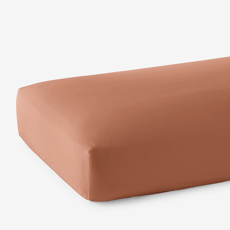 Classic Smooth Wrinkle-Free Sateen Fitted Bed Sheet - Caramel, Full