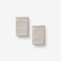 Textured Stripe Washcloths, Set of 2 - Alabaster