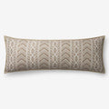 Kaveri Decorative Lumbar Pillow Cover - Beige Tan, 14 in. x 40 in.