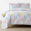 Tiny Blossoms Classic Cool Organic Cotton Percale Duvet Cover Set - White Multi, Twin/Twin XL