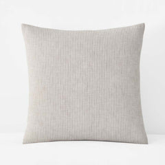 Yarn-Dyed Pencil Stripe Quilted Sham - Taupe, Euro